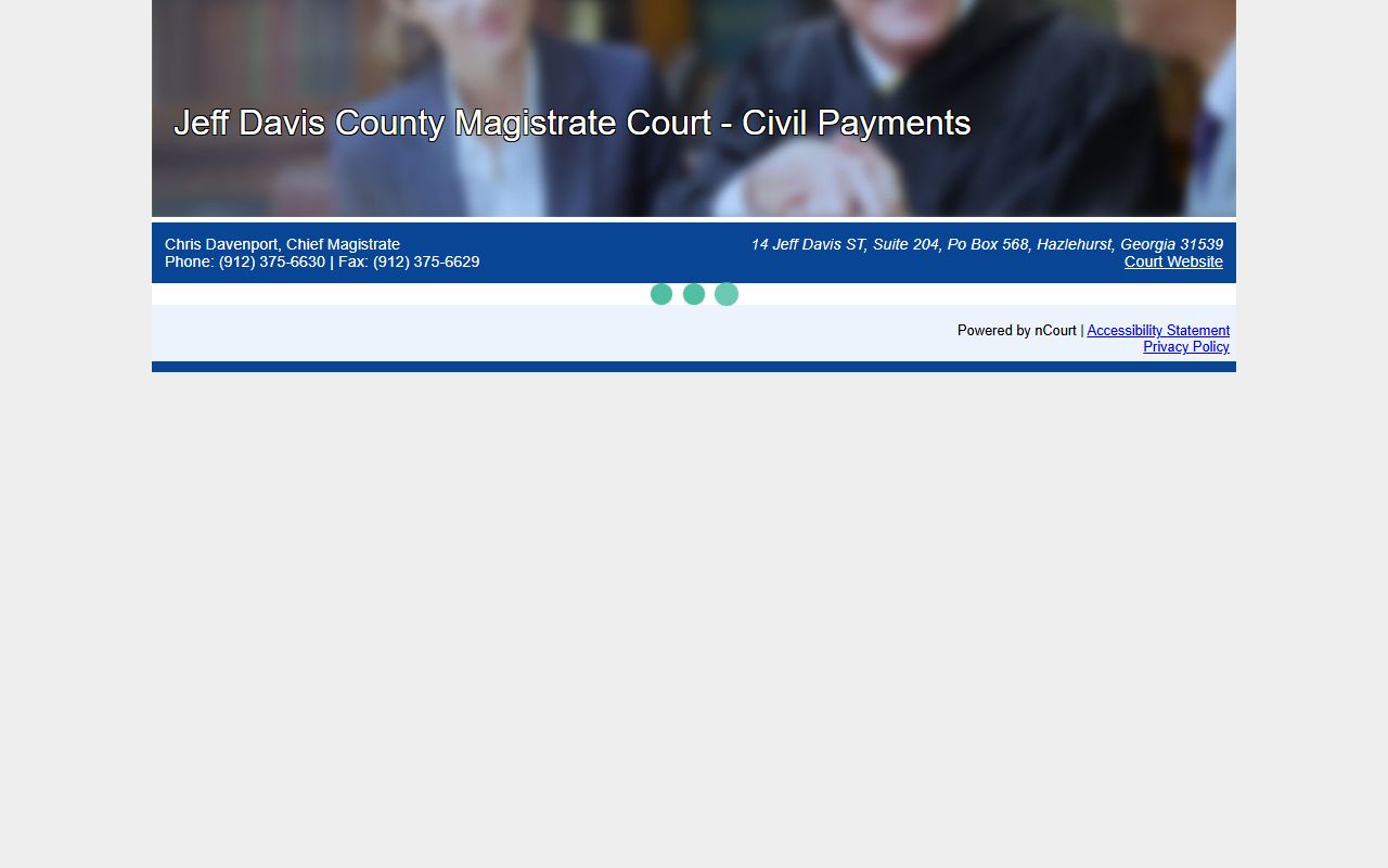 Jeff Davis County court dockets Magistrate Court civil payment portal