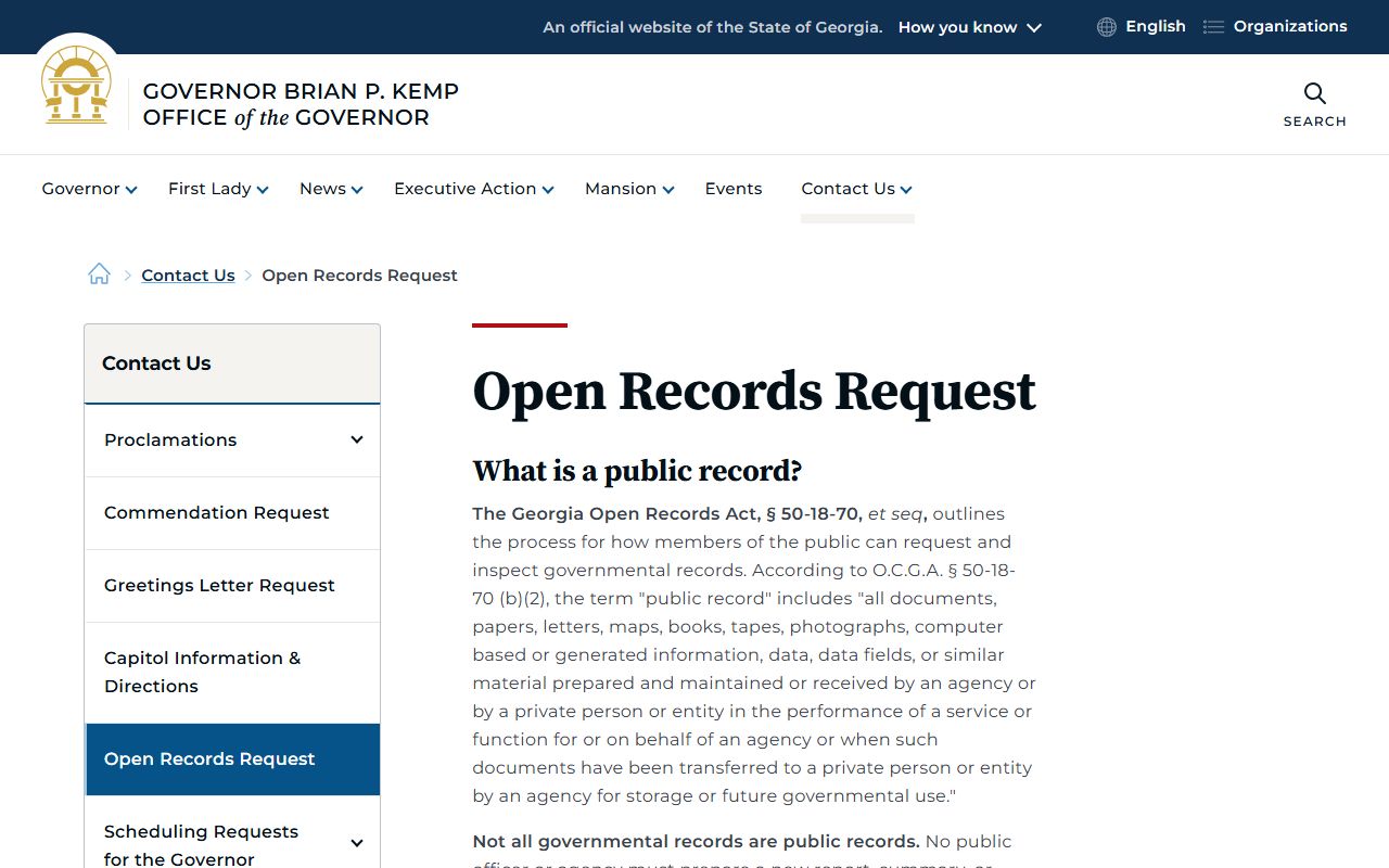 Jeff Davis County court records Georgia open records request page