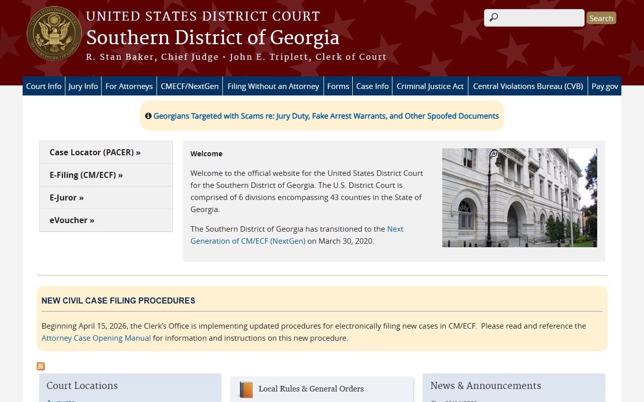 Jeff Davis County Superior Court records Southern District federal court source