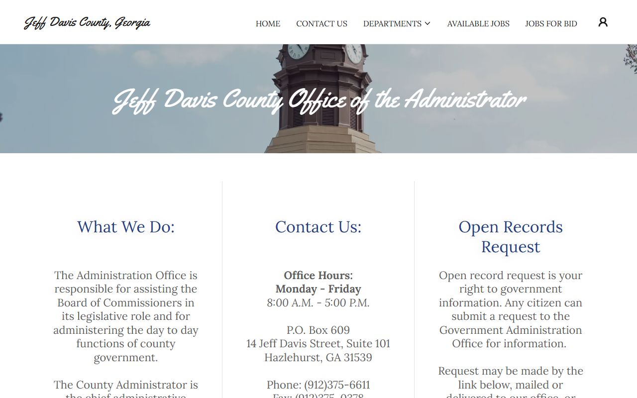 Jeff Davis County court records open records routing