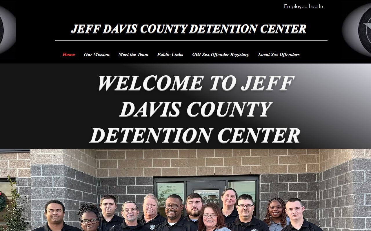 Jeff Davis County inmate search detention center homepage