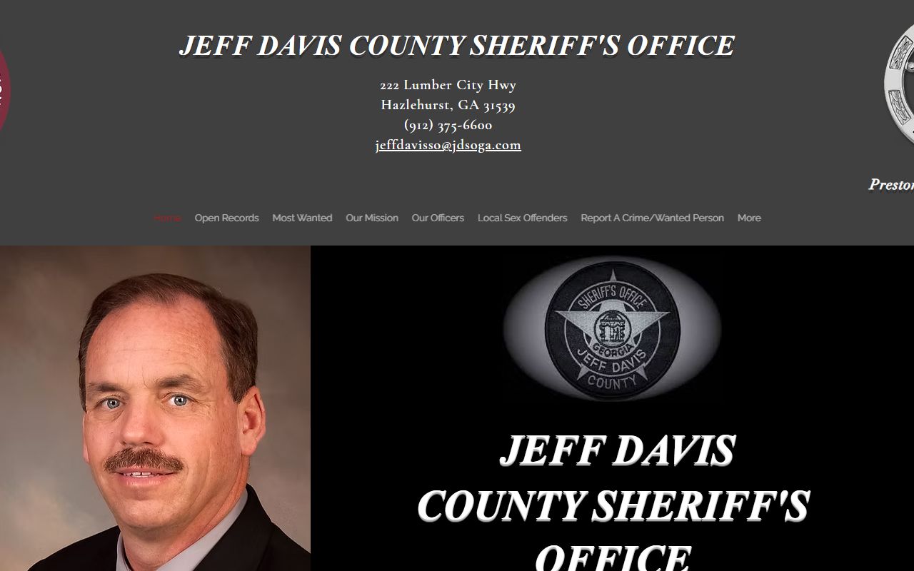 Jeff Davis County inmate search sheriff office homepage
