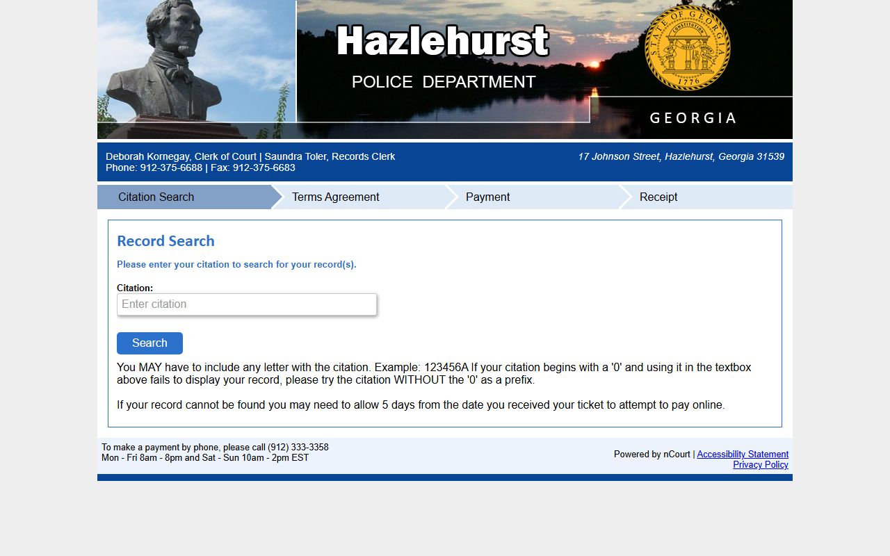 Jeff Davis County traffic citation lookup nCourt payment search